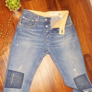 RAG AND BONE HIGH WAITED JEANS